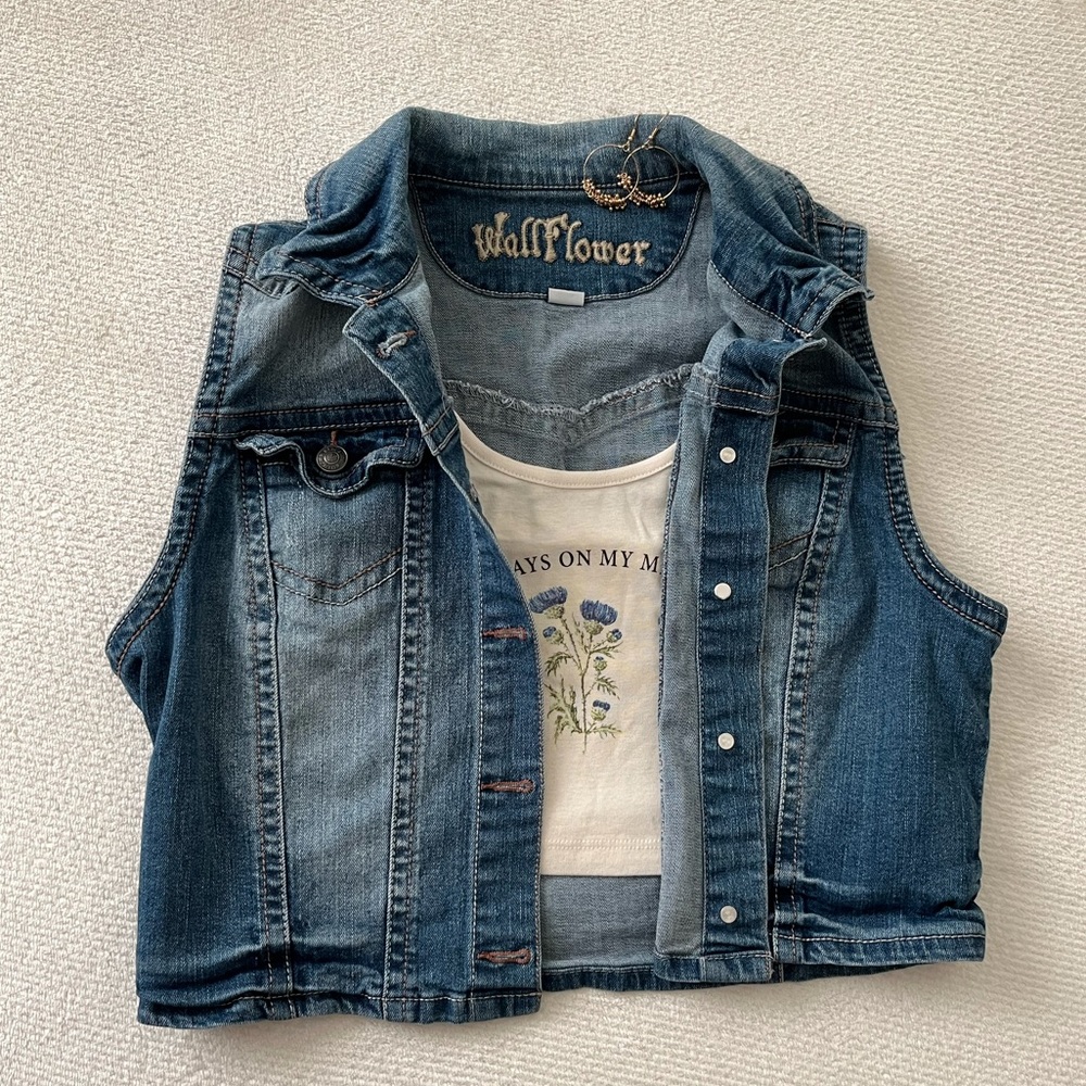 Wallflower jean vest